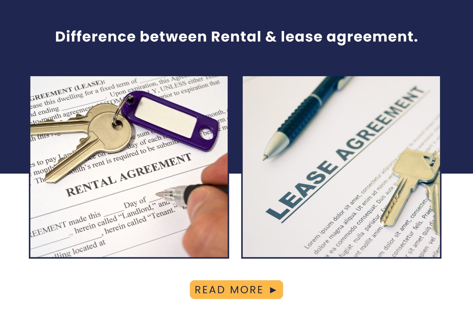 You are currently viewing Difference between Rental & lease agreement.